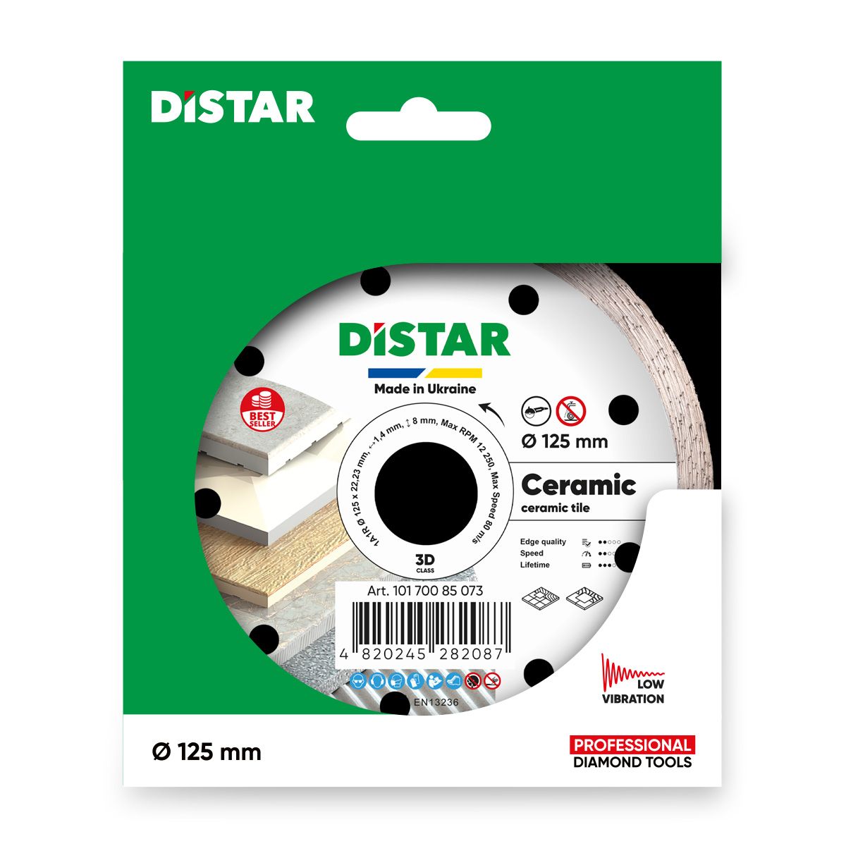 Диск алмазний для керам. плит 125 мм DISTAR Сeramics 125x22,3 (10170085073)