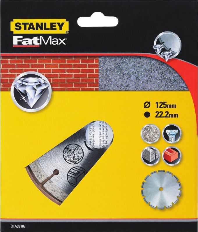 Диск алмазний STANLEY по бетону сегментований 125 мм (STA38107)