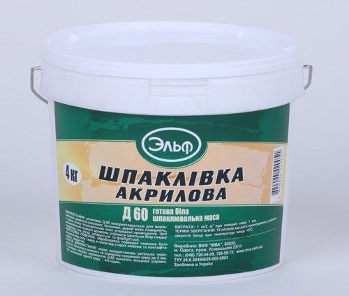 Шпаклювальна маса Д-60, Ельф 27кг