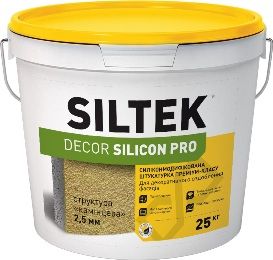 Штукатурка декоративна силіконова DECOR SILICON PRO (камінна 1,5мм) РS-15, Siltek 25кг